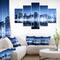 Designart - Night New York City Mirrored - Cityscape Canvas Art Print